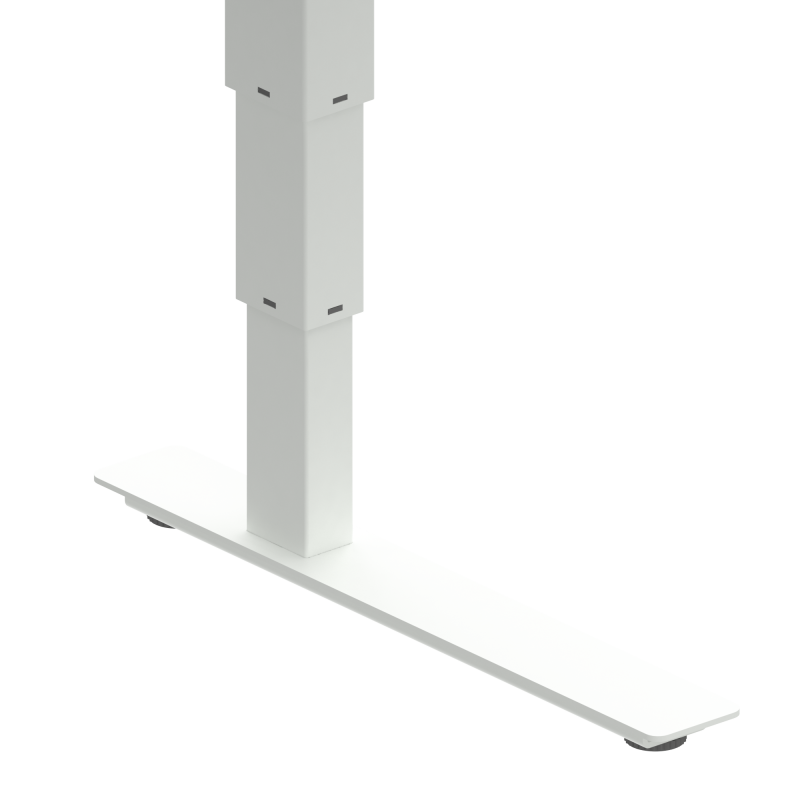 H&aelig;ve-/s&aelig;nkebord | 140x80 cm | Hvid med hvidt stel