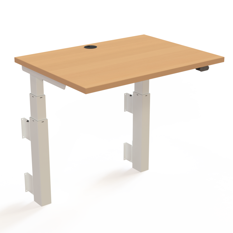 H&aelig;ve-/s&aelig;nkebord | 80x60 cm | B&oslash;g med hvidt stel