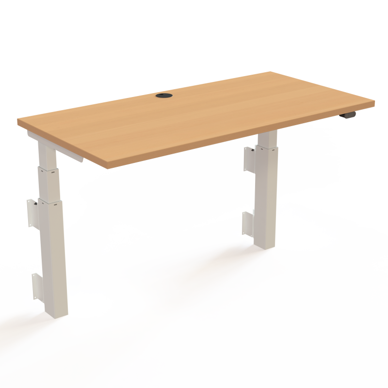 H&aelig;ve-/s&aelig;nkebord | 120x60 cm | B&oslash;g med hvidt stel