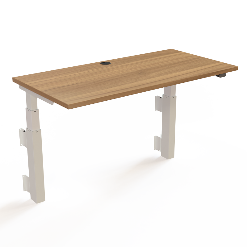 H&aelig;ve-/s&aelig;nkebord | 120x60 cm | Valn&oslash;d med hvidt stel