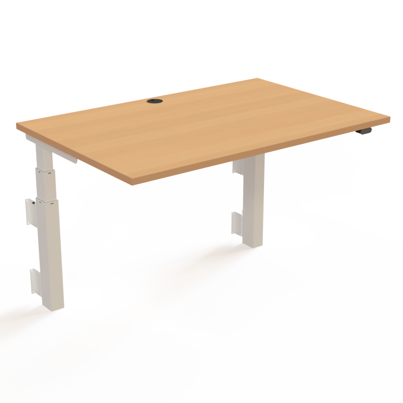 H&aelig;ve-/s&aelig;nkebord | 120x80 cm | B&oslash;g med hvidt stel