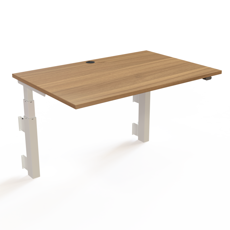 H&aelig;ve-/s&aelig;nkebord | 120x80 cm | Valn&oslash;d med hvidt stel