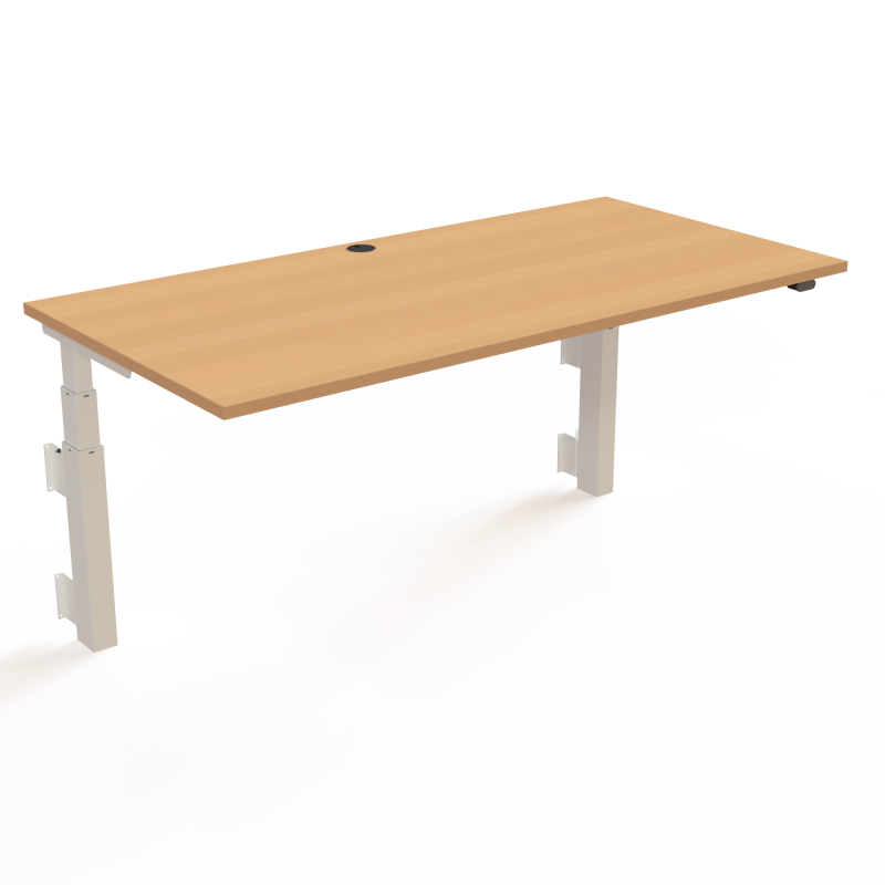 H&aelig;ve-/s&aelig;nkebord | 160x80 cm | B&oslash;g med hvidt stel