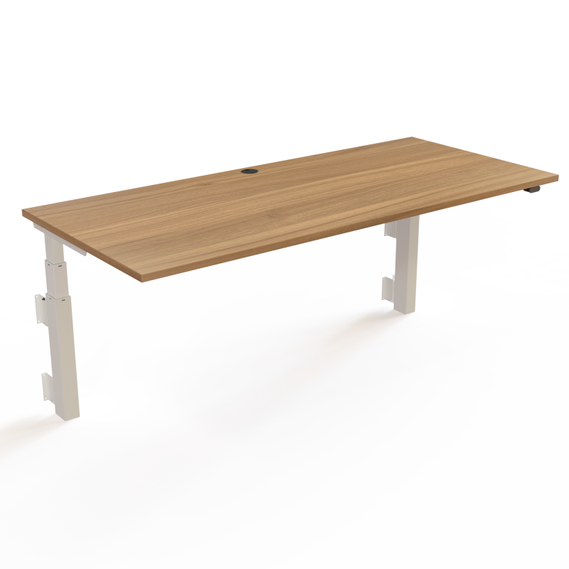 H&aelig;ve-/s&aelig;nkebord | 180x80 cm | Valn&oslash;d med hvidt stel