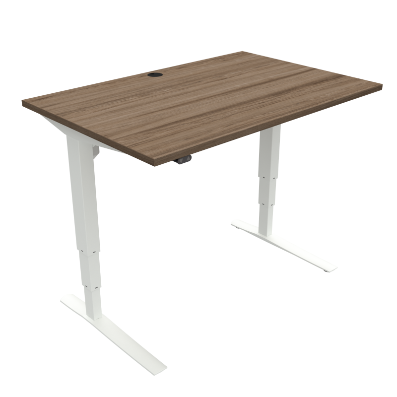 H&aelig;ve-/s&aelig;nkebord | 120x80 cm | Valn&oslash;d med hvidt stel