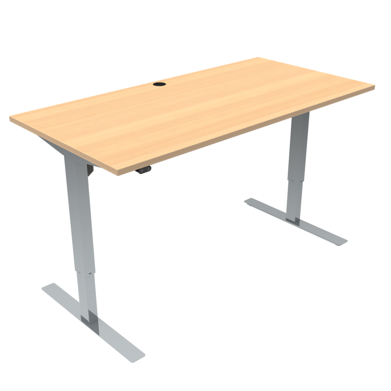 H&aelig;ve-/s&aelig;nkebord | 160x80 cm | B&oslash;g med krom stel