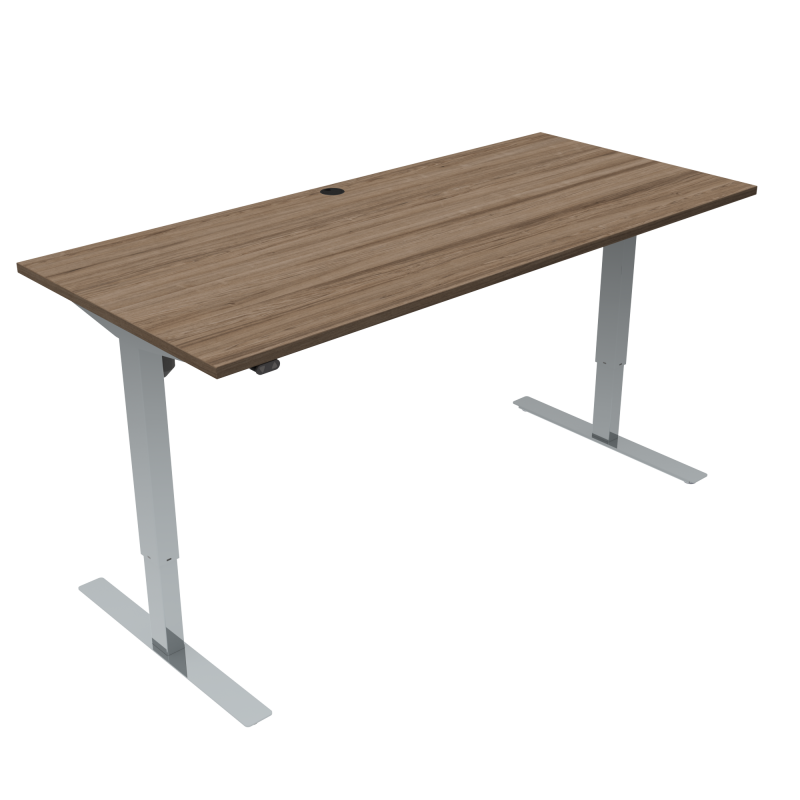 H&aelig;ve-/s&aelig;nkebord | 180x80 cm | Valn&oslash;d med krom stel