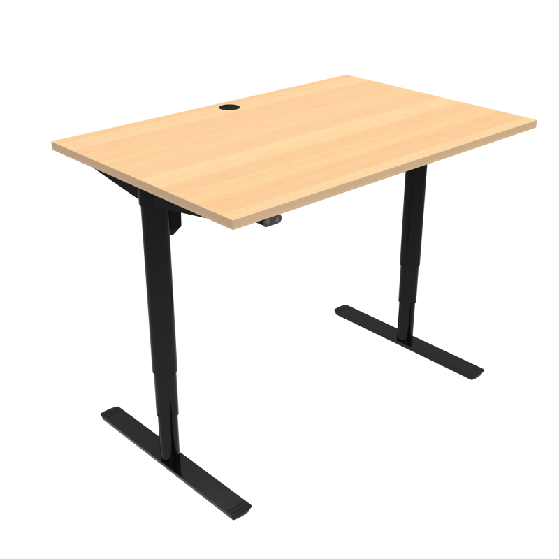 H&aelig;ve-/s&aelig;nkebord | 120x80 cm | B&oslash;g med sort stel