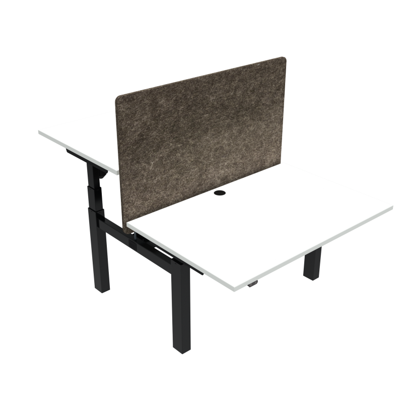 H&aelig;ve-/s&aelig;nkebord | 120x80 cm | Hvid med sort stel