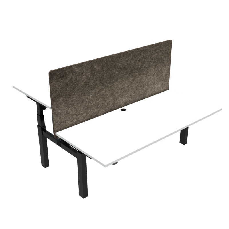 H&aelig;ve-/s&aelig;nkebord | 180x80 cm | Hvid med sort stel
