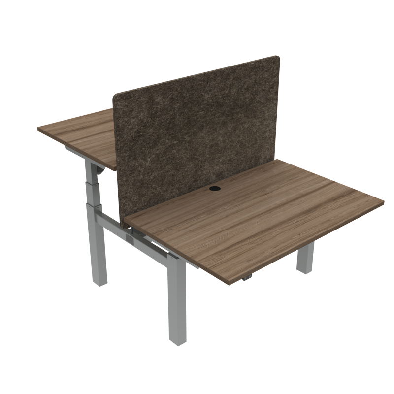 H&aelig;ve-/s&aelig;nkebord | 120x80 cm | Valn&oslash;d med s&oslash;lv stel