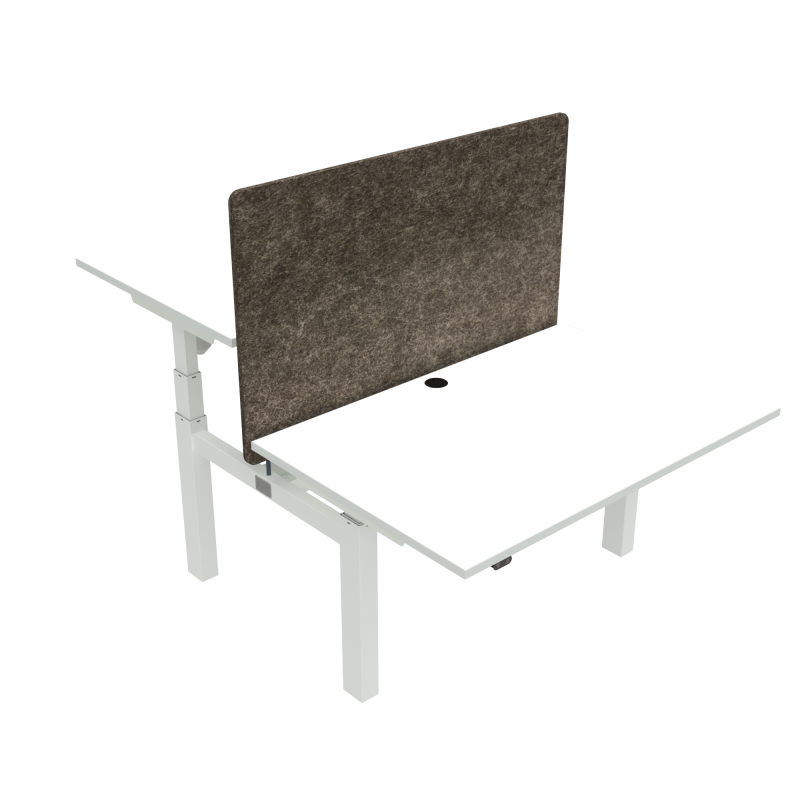 H&aelig;ve-/s&aelig;nkebord | 120x80 cm | Hvid med hvidt stel
