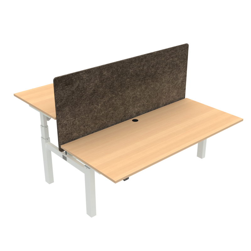 H&aelig;ve-/s&aelig;nkebord | 180x80 cm | B&oslash;g med hvidt stel