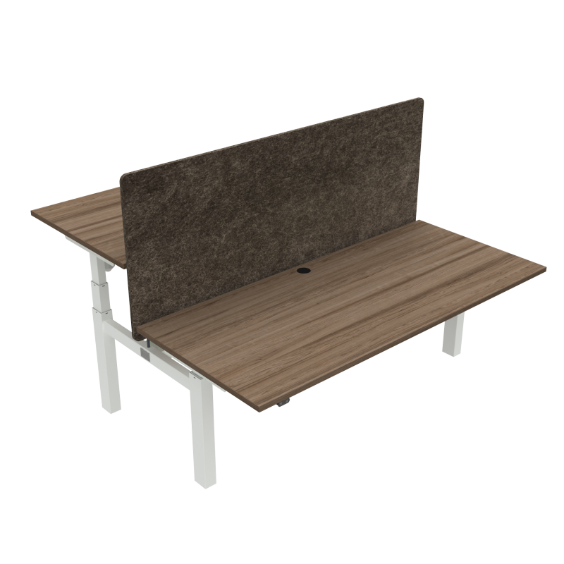 H&aelig;ve-/s&aelig;nkebord | 180x80 cm | Valn&oslash;d med hvidt stel
