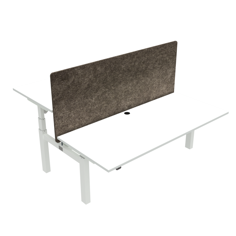 H&aelig;ve-/s&aelig;nkebord | 180x80 cm | Hvid med hvidt stel