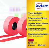 Labels 26x16 G2 fluor red 10-rolls