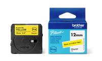 BTAG-631 12mm Black on yellow tape