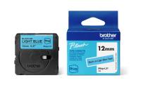 BTAG-L31 12mm Black on light blue tape