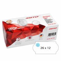 METO fryseetiket perm 26x12 hvid (6rl/1000)