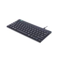 R-Go Compact Break ergonomic wired keyboard, Black (German)
