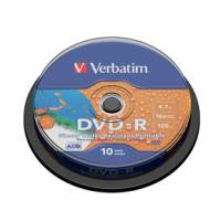 DVD-R 16x 4,7GB Glossy Waterproof printable spindle (10)