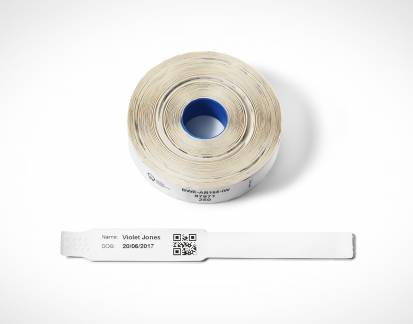 Wristband, Infant, Adhesive 165mmx20mm, 250 per roll (4)