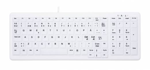 Active Key ClassicClean Med Keyboard Rem Cov Comp W White