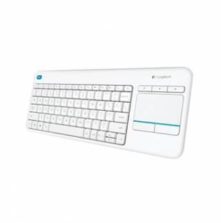 K400 Plus Wireless Touch Keyboard, White (Nordic)