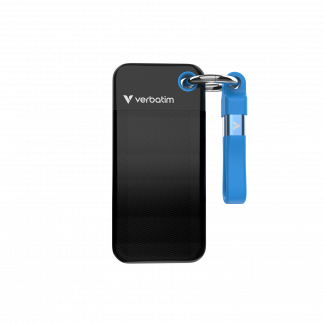 VERBATIM USB 3.2 Gen 2 256GB Pocket SSD, Black/Blue