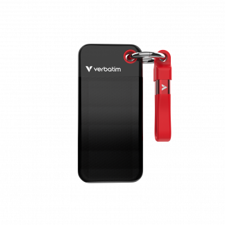 VERBATIM USB 3.2 Gen 2 256GB Pocket SSD, Black/Red