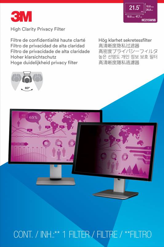 3M High Clarity Privacy Filter 21,5'' Widescreen (16:9)