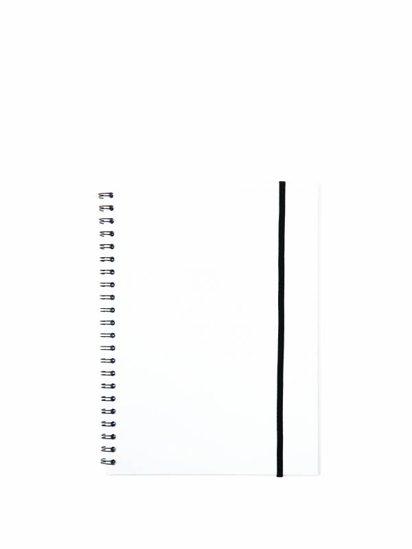 Notesbog A5 plast med spiralryg transparent