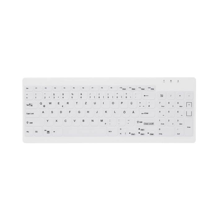 Active Key QuickClean Medical Keyboard IP68 Compact W White