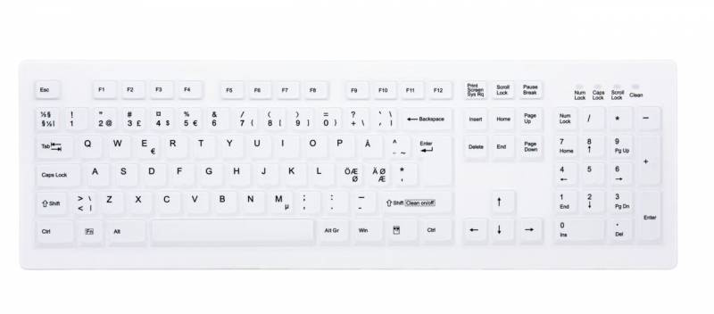 Active Key ClassicClean Med KB IP68 Full-Size WL White