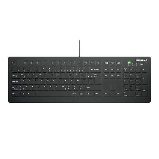 ACTIVE KEY Flat Profile Hygiene Keyboard USB Black Nordic