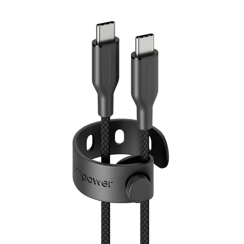 EMPOWER Racing 240W USB-C to USB-C Cable 2M, Space Black