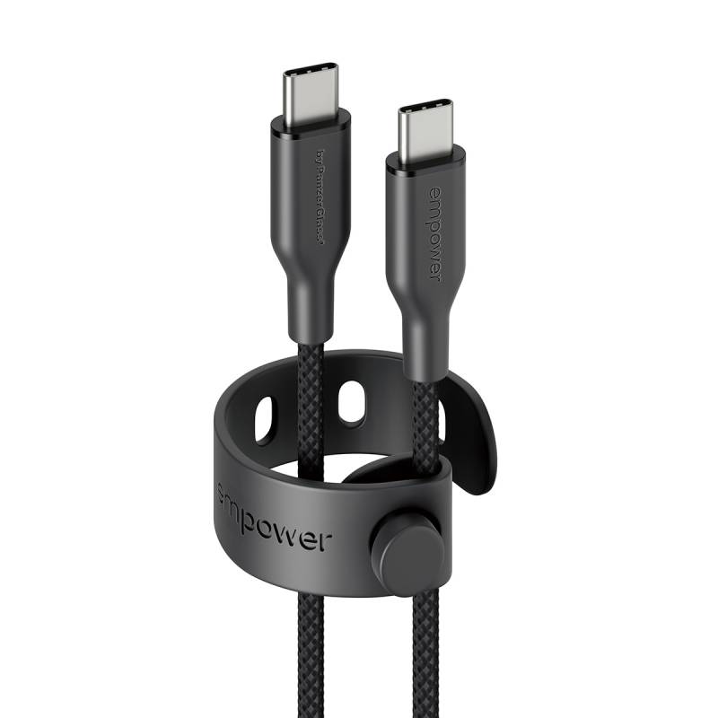 EMPOWER Racing 60W USB-C to USB-C Cable 2M, Space Black