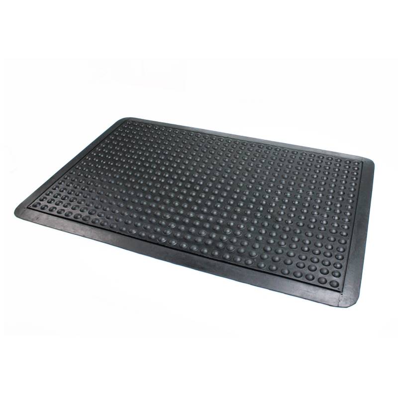 Doortex anti-fatigue gummi m&aring;tte 61x91 cm sort
