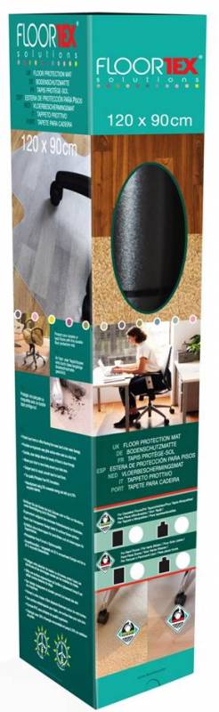 Stoleunderlag PVC 90x120 cm h&aring;rdt gulv retail boks