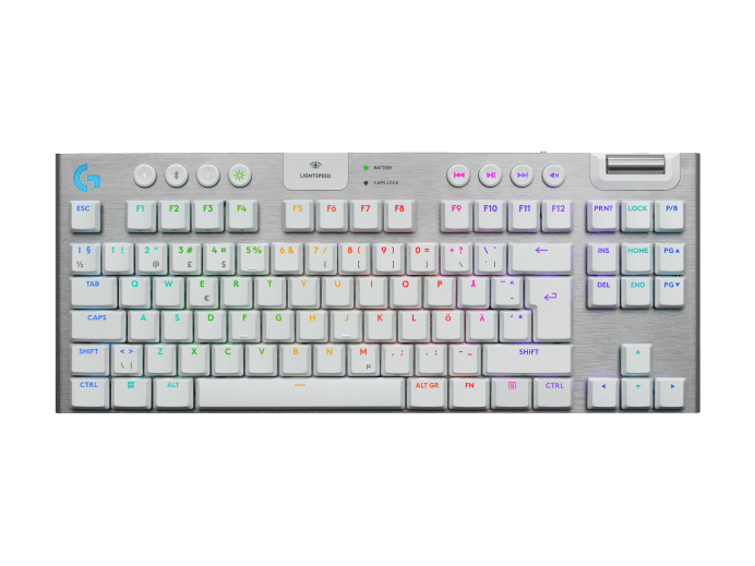 G915 X LIGHTSPEED TKL WirelessGaming KB Tactile White Nordic