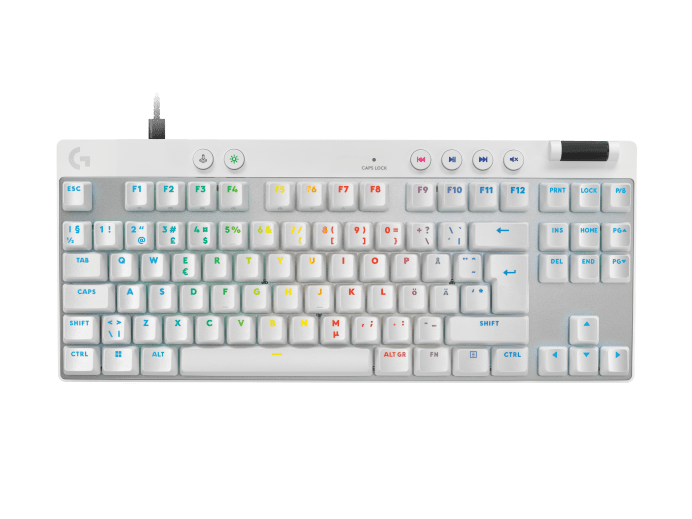 PRO X TKL RAPID Wired Gaming Keyboard Linear, White Nordic