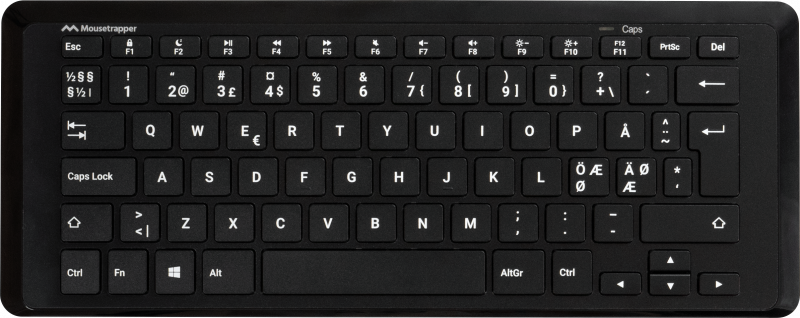 MOUSETRAPPER Type Mini Wireless Keyboard, Black