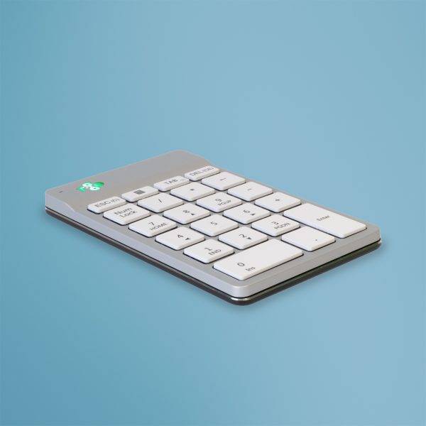 R-Go Tools Numpad Break Numeric Wireless Keypad, White