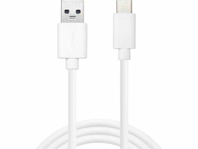 USB-C to USB-A 2.0 Cable SAVER, White (1m)
