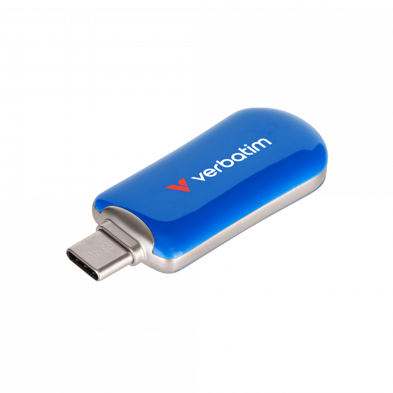 VERBATIM Plectra USB-C Flash Drive Blue 512GB