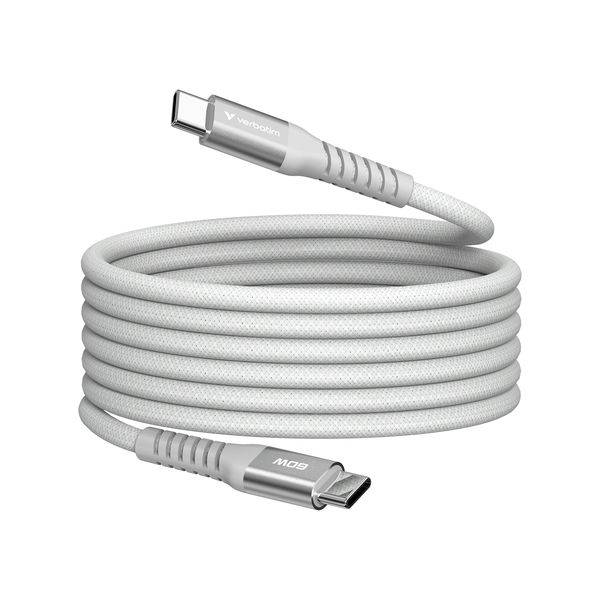 VERBATIM Sync N Charge USB C-USB C 60W Magnetic 1.2m Grey