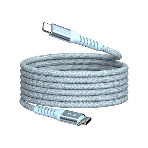 VERBATIM Sync N Charge USB C-USB C 60W Magnetic 1.2m Blue