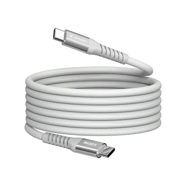 VERBATIM Sync N Charge USB C-USB C 100W Magnetic 1.2m Grey