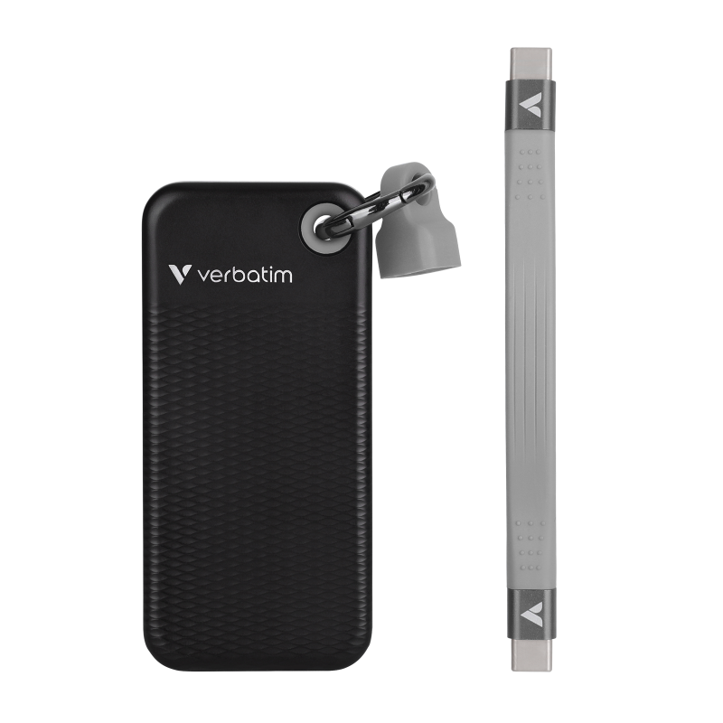 VERBATIM USB 3.2 Gen 2 2TB Pocket SSD, Black/Grey