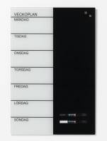 Glass week planner 40 x 60 cm. Swedish